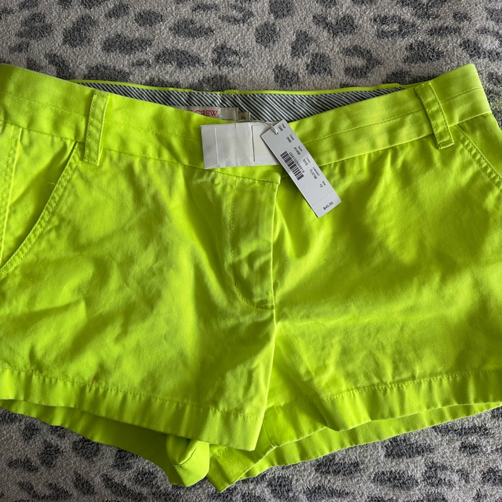 NEW w/tags lime/citron J. Crew shorts